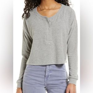 BP Crop Stitch Grey Pullover